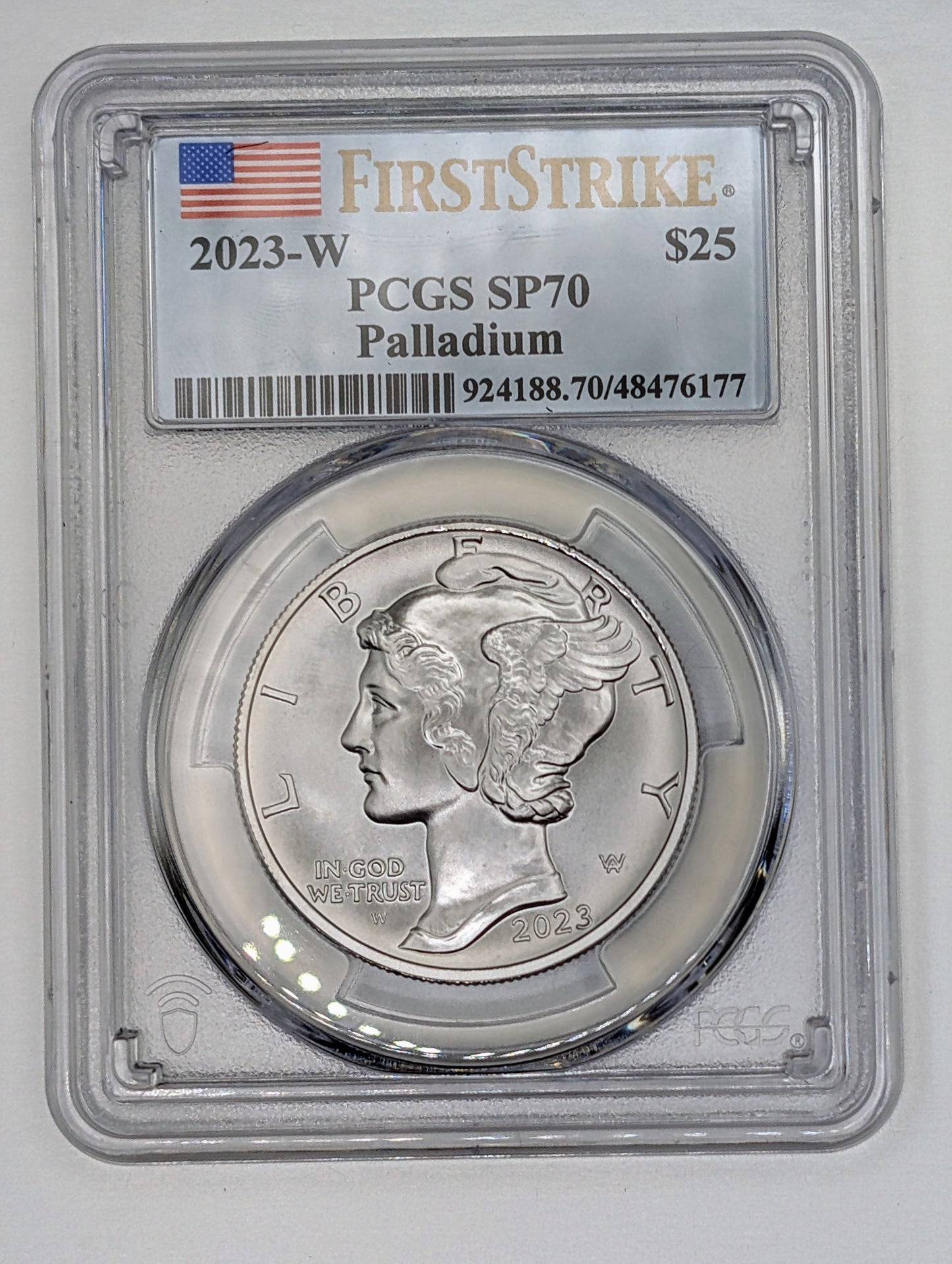 2023-W 1 oz Palladium First Strike DCAM SP70
