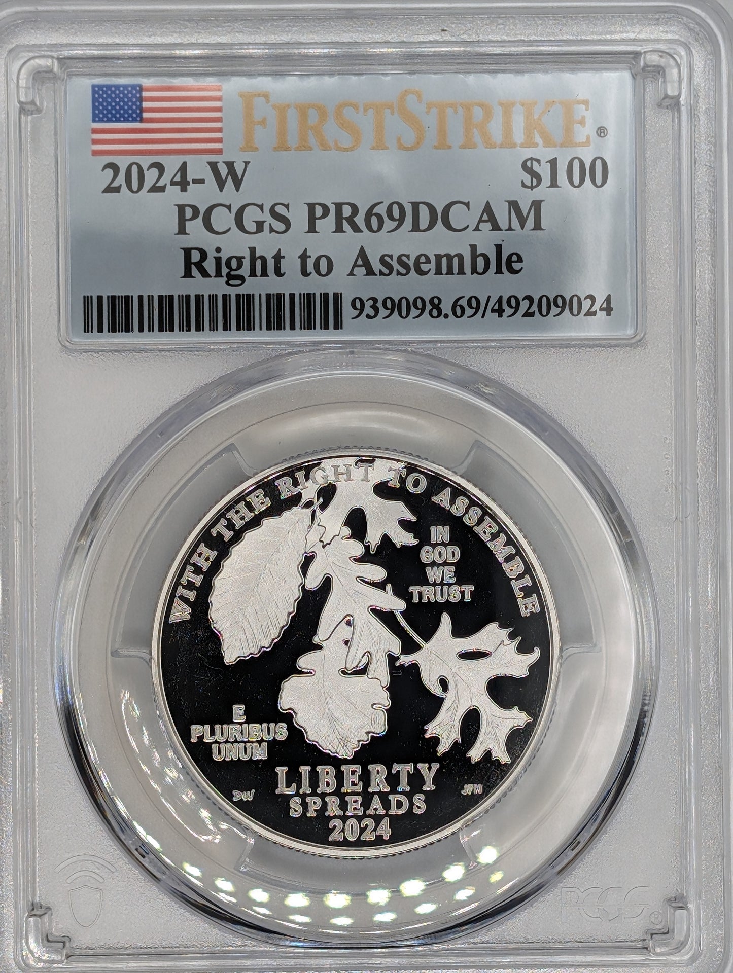 2024-W Platinum Proof Coin - First Strike - PR69DCAM PCGS
