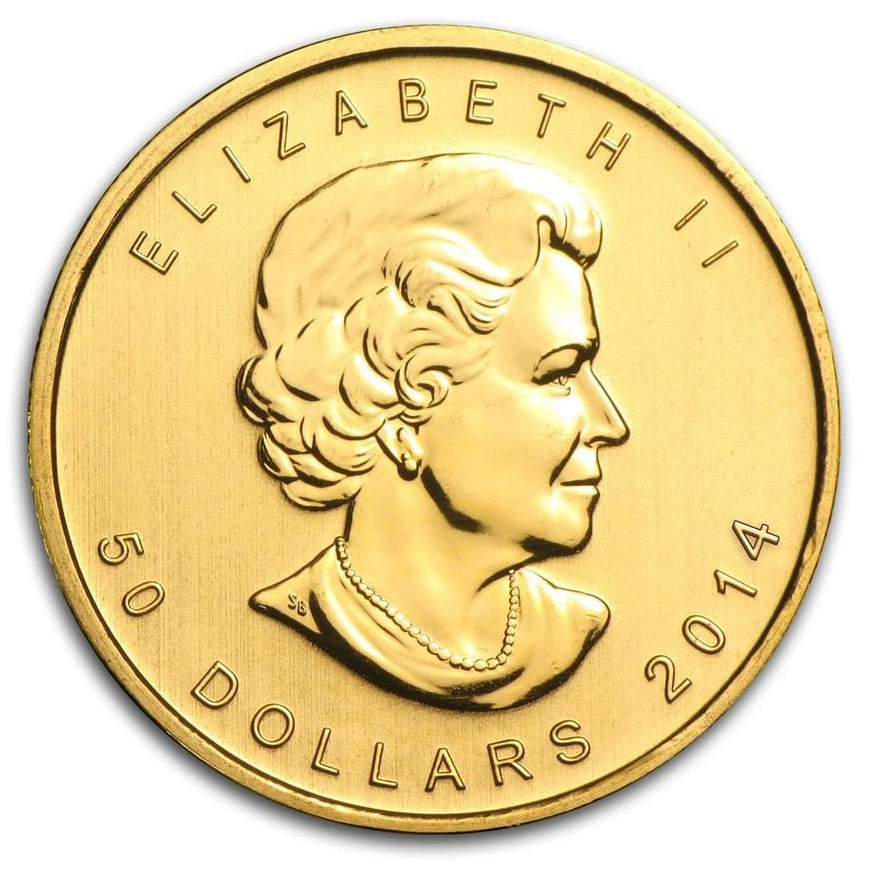 2014 1-Ounce Canadian Gold Maple Leaf Coin – BU | Authentic Royal Canadian Mint