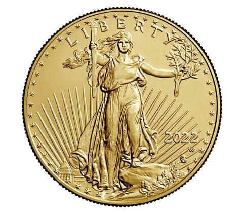 2021-W Burnished Gold Eagle Coin, Type 2 - SP70 PCGS - First Strike