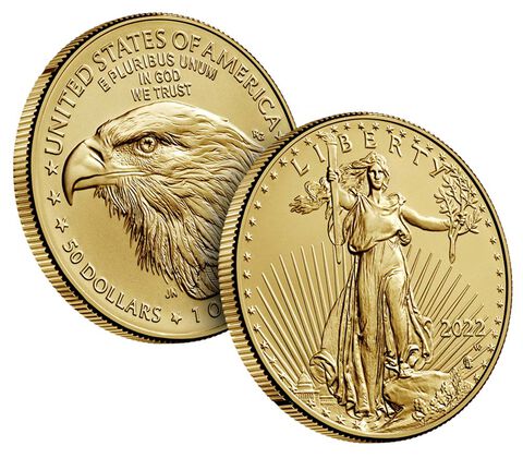 2021-W Burnished Gold Eagle Coin, Type 2 - SP70 PCGS - First Strike