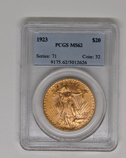 1923 St. Gaudens $20 Collectible 1 oz. Gold Medallion - MS62 PCGS