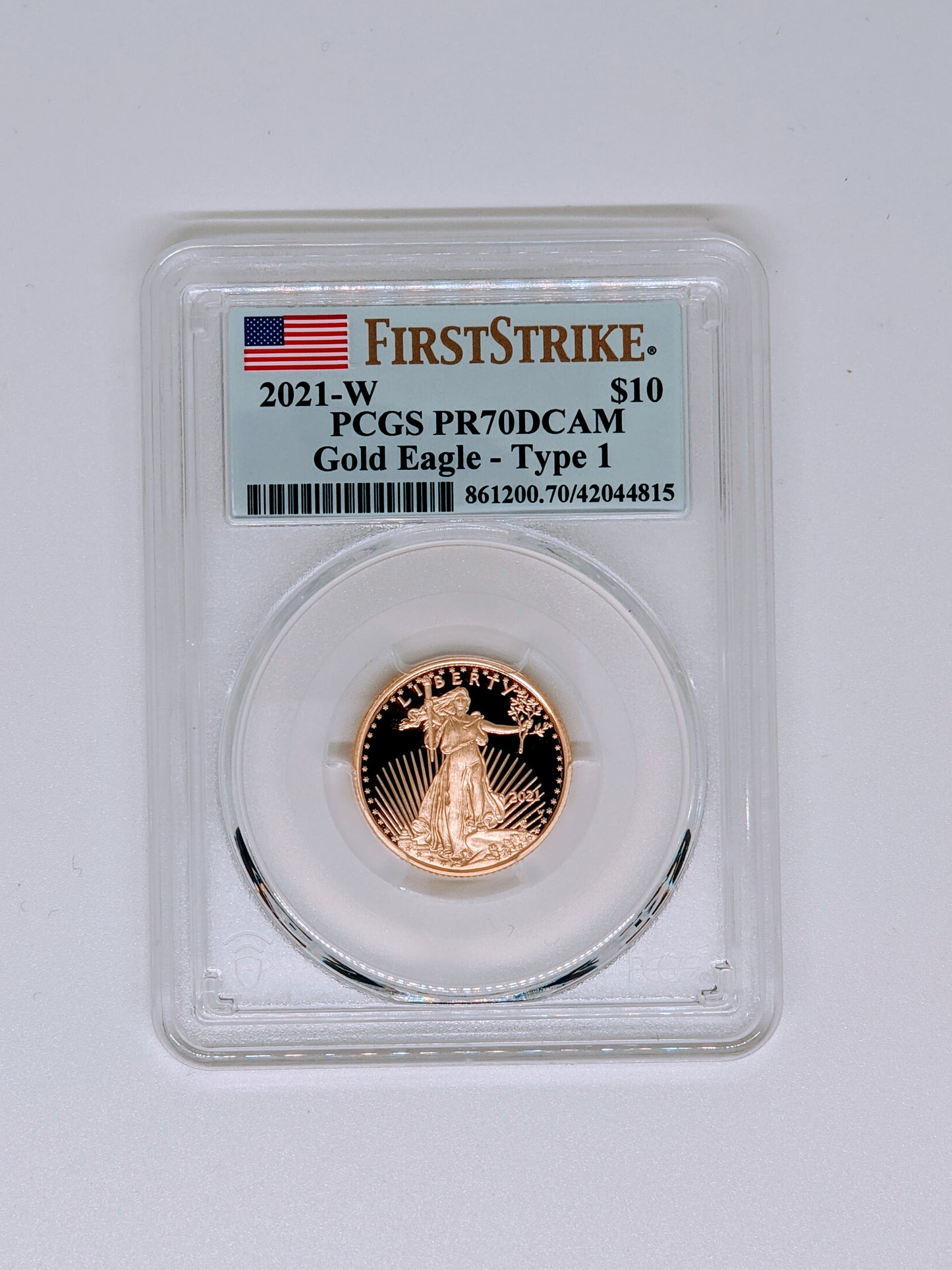 2021-W American Eagle 1/4 oz. Gold Coin - PR70 PCGS
