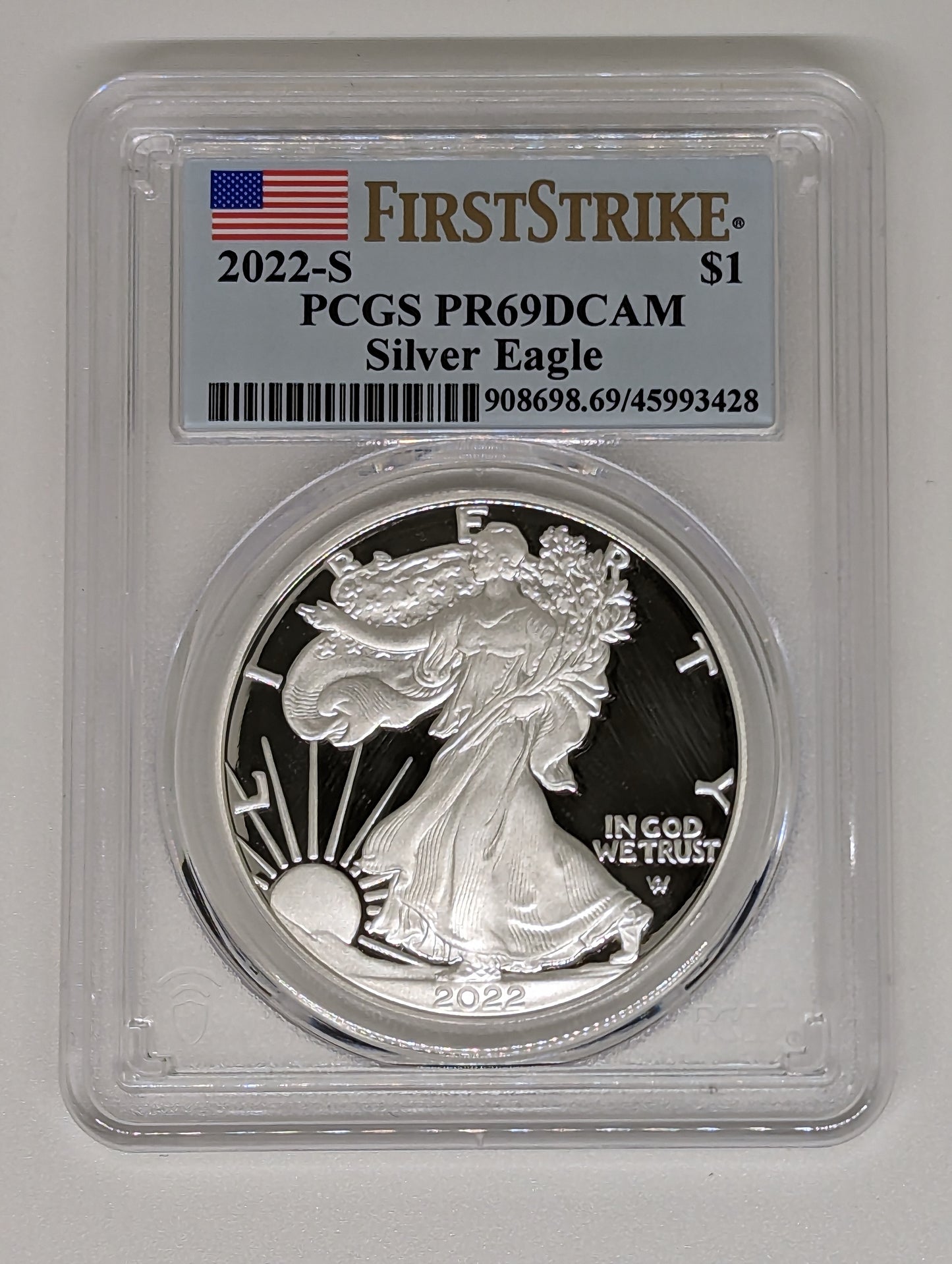 2022-S $1 American Eagle 1 oz. Silver Proof Coin - PR69 - First Strike