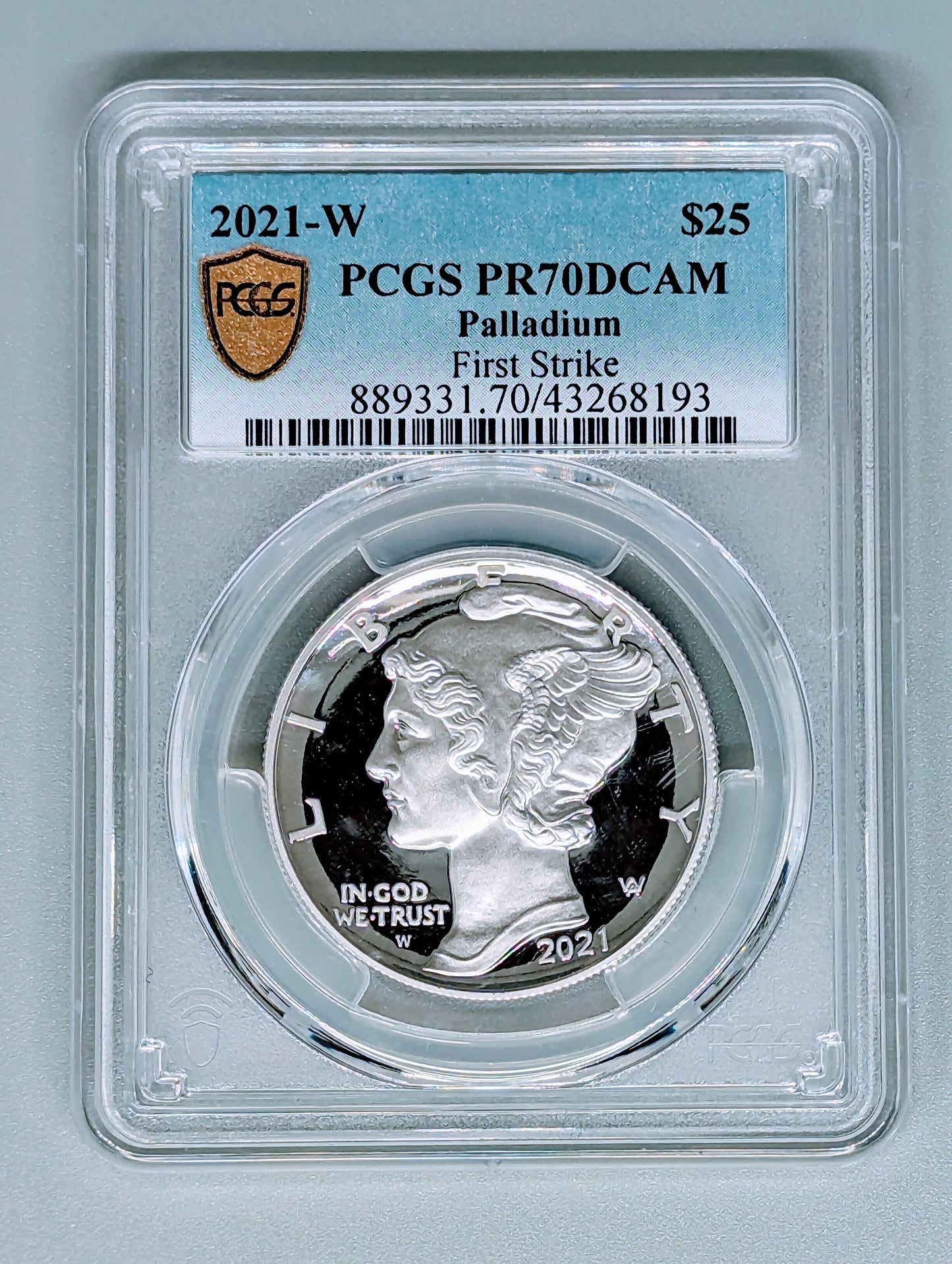 2021-W 1 Oz Palladium First Strike DCAM PR70