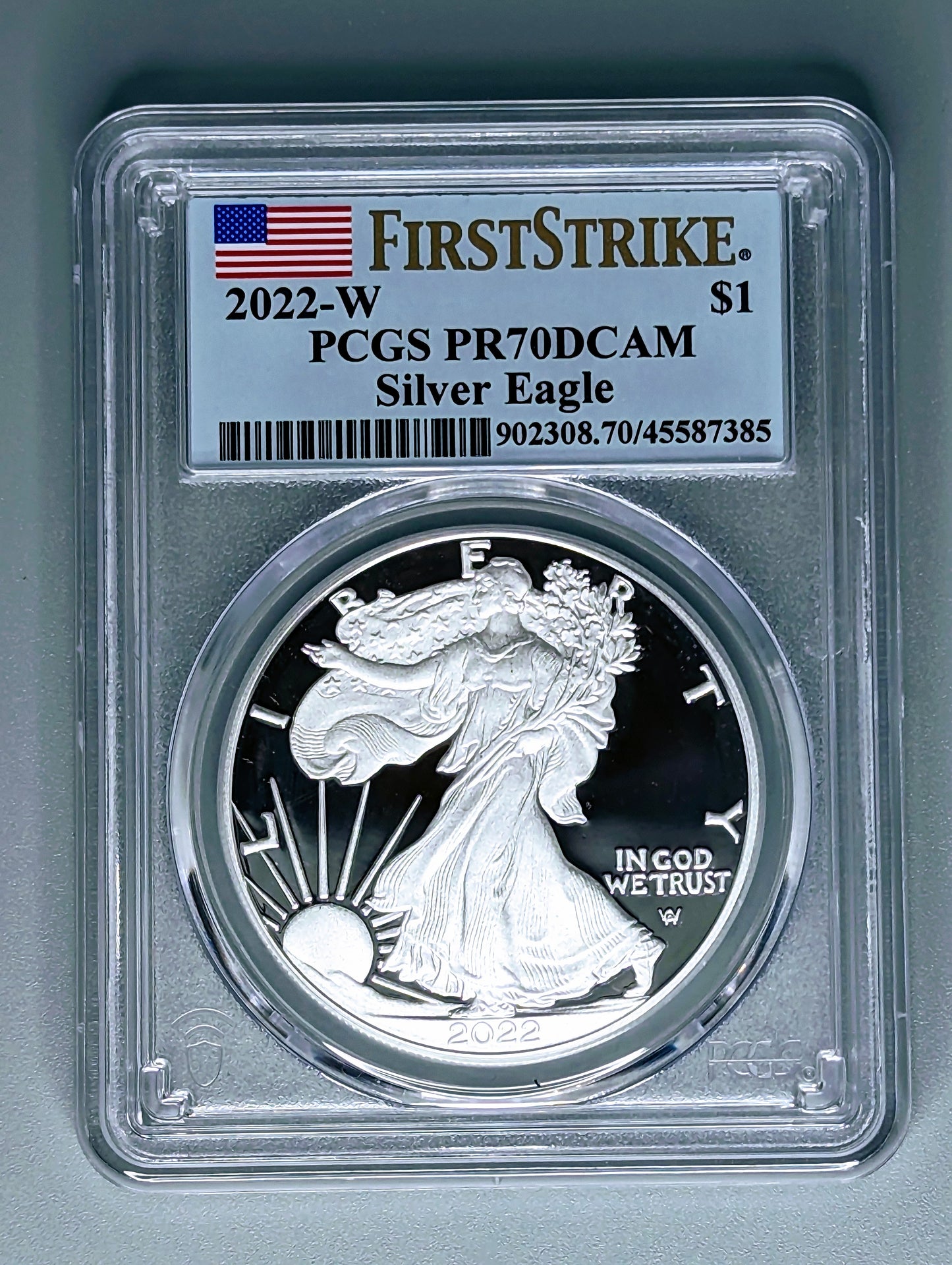 2022-S $1 American Eagle 1 oz. Silver Proof Coin - PR70 - First Strike