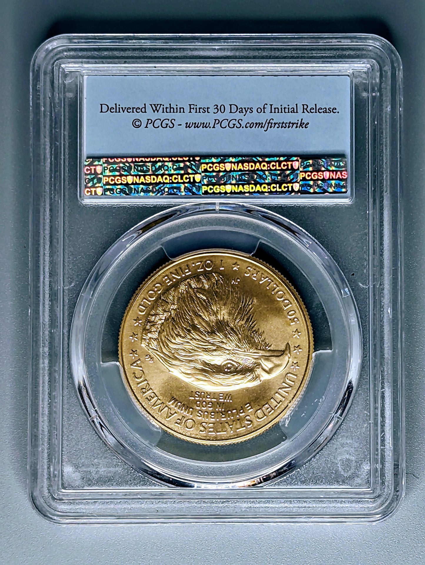 2021-W Burnished Gold Eagle Coin, Type 2 - SP70 PCGS - First Strike