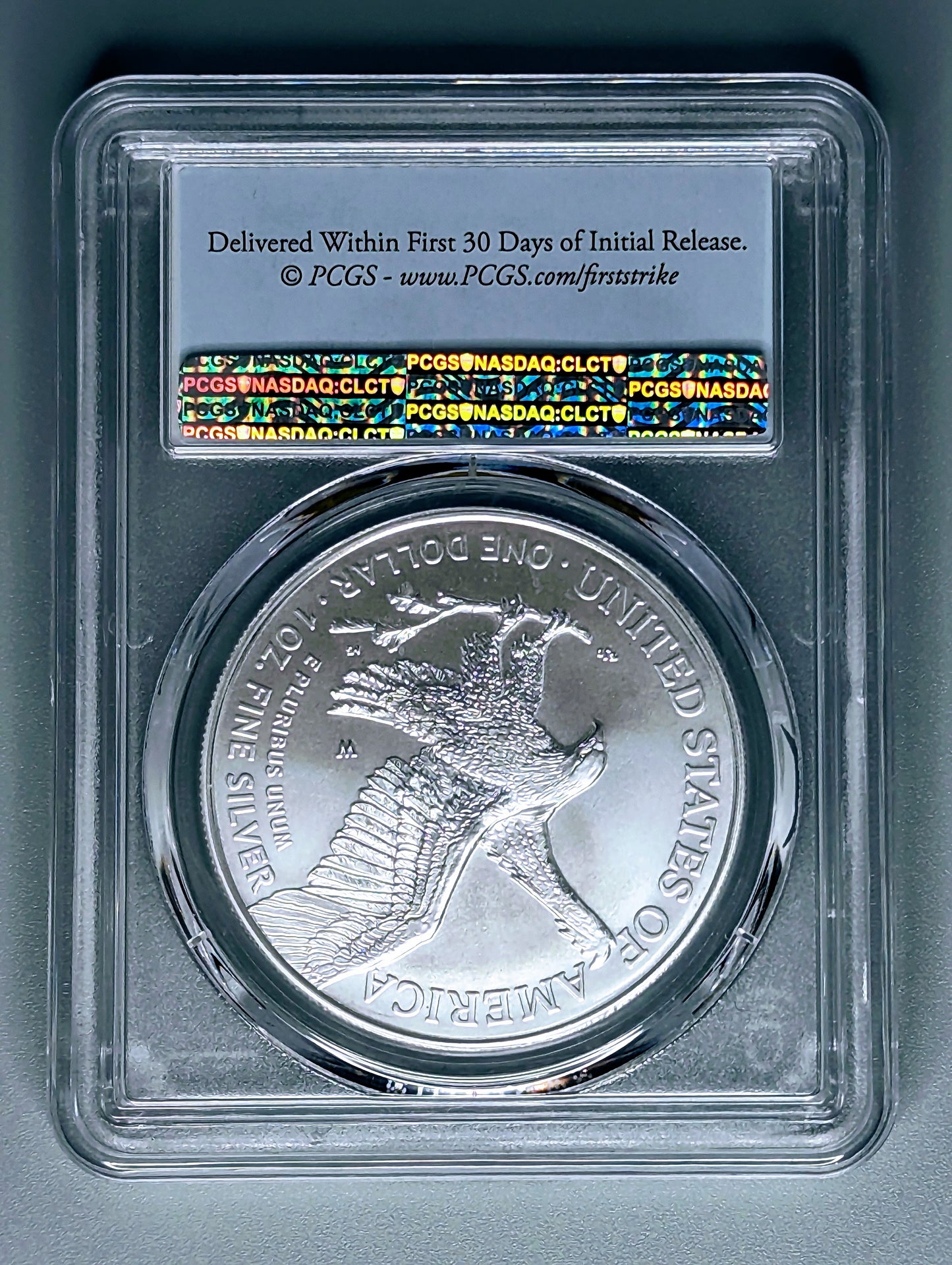 2021-W Burnished Silver Eagle Coin, Type 2 - PCGS SP70 - First Strike