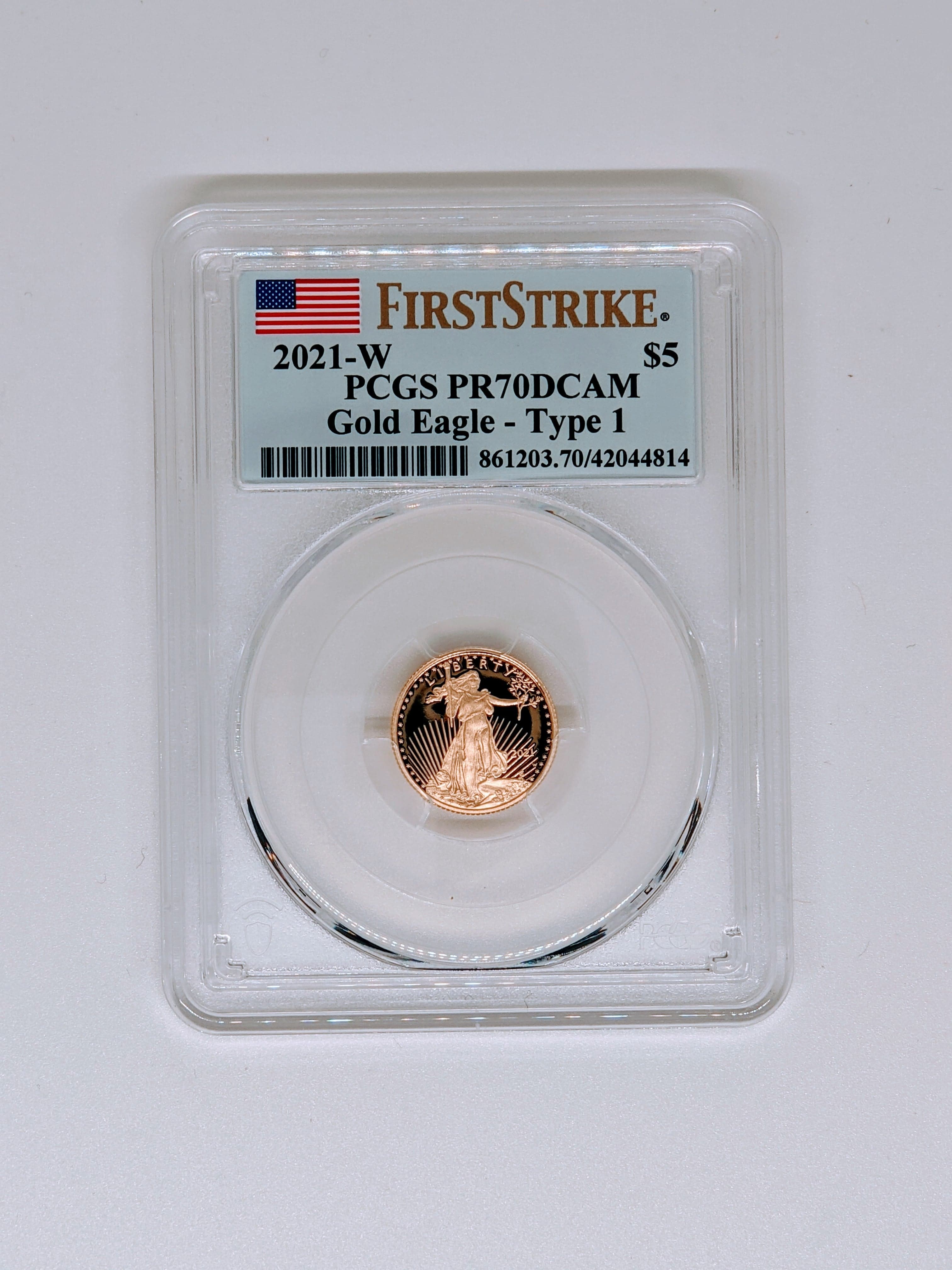 2021 American Eagle One-Tenth Ounce Gold Coin - PR70 PCGS — view 3