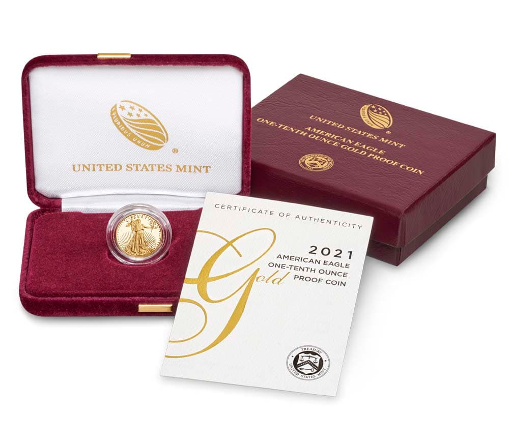2021 American Eagle One-Tenth Ounce Gold Coin - PR70 PCGS — view 5