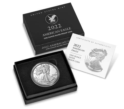 American Eagle 2022 1 oz. Silver Bullion Coin (San Francisco Mint) — view 3