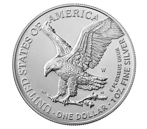2021-W $1 Burnished American Eagle Silver Proof Coin- SP69 - First Strike — view 2