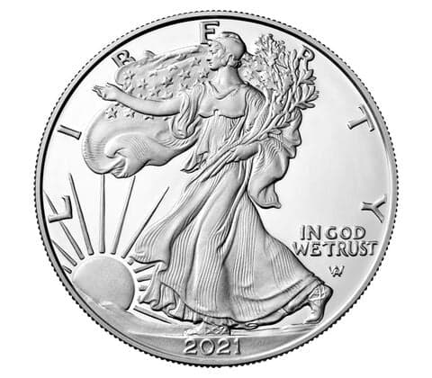 2021-S $1 Type 2 American Eagle Silver Proof Coin PR68DCAM - First Strike