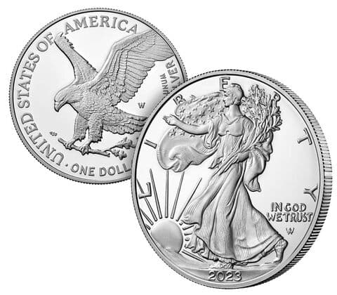 2023-W $1 American Eagle 1 oz. Silver Proof Coin - PCGS PR69DCAM - First Strike — view 3