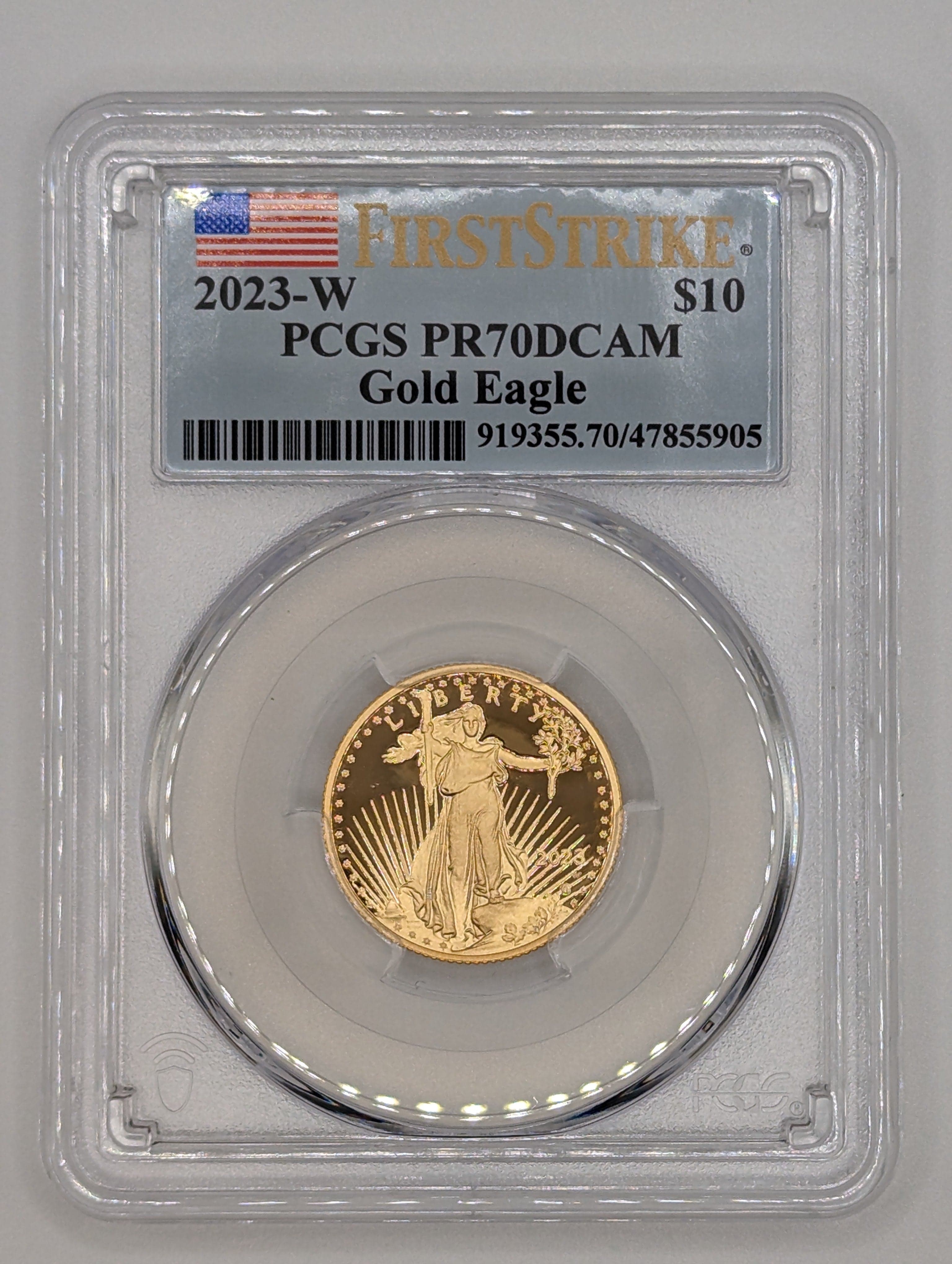 2023 W Gold American Eagle Four Coin Set - PR70DCAM - First Strike — view 8