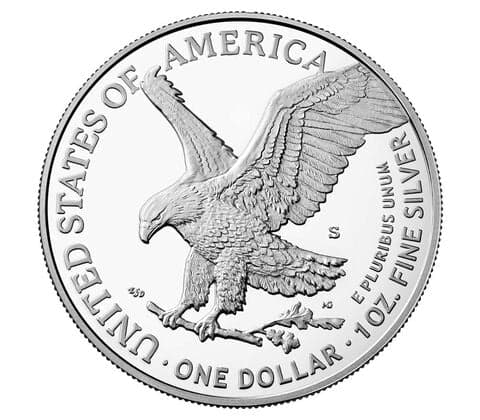 2021-S $1 American Eagle Silver Proof Coin Type 2 PR70DCAM - First Strike — view 3