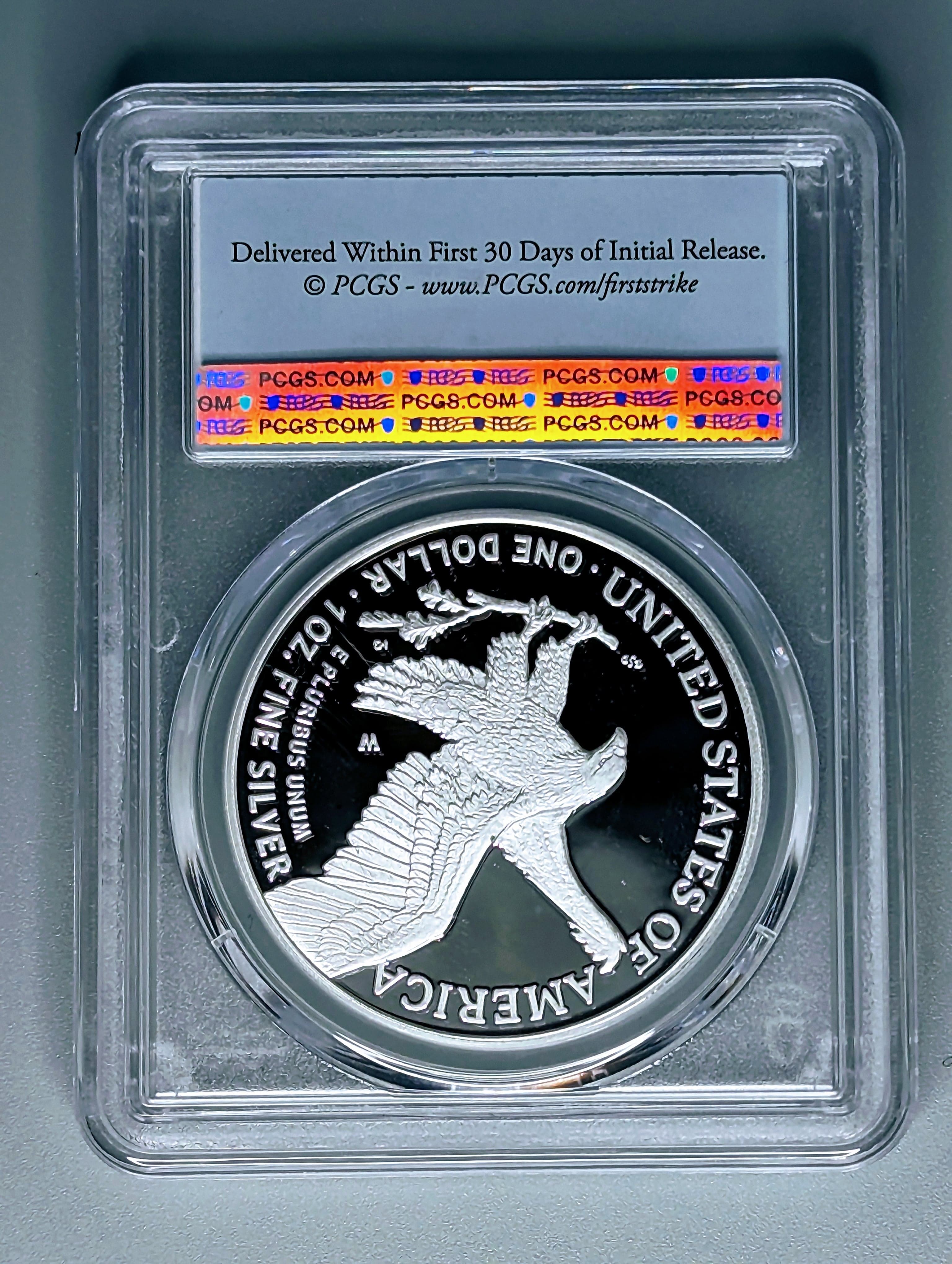 2022-S $1 American Eagle 1 oz. Silver Proof Coin - PR70 - First Strike — view 5