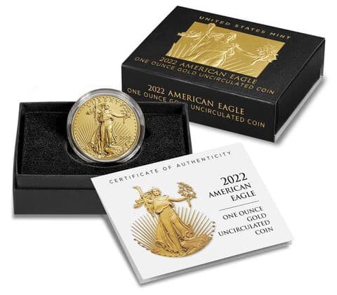 2021-W Burnished Gold Eagle Coin, Type 2 - SP70 PCGS - First Strike — view 6