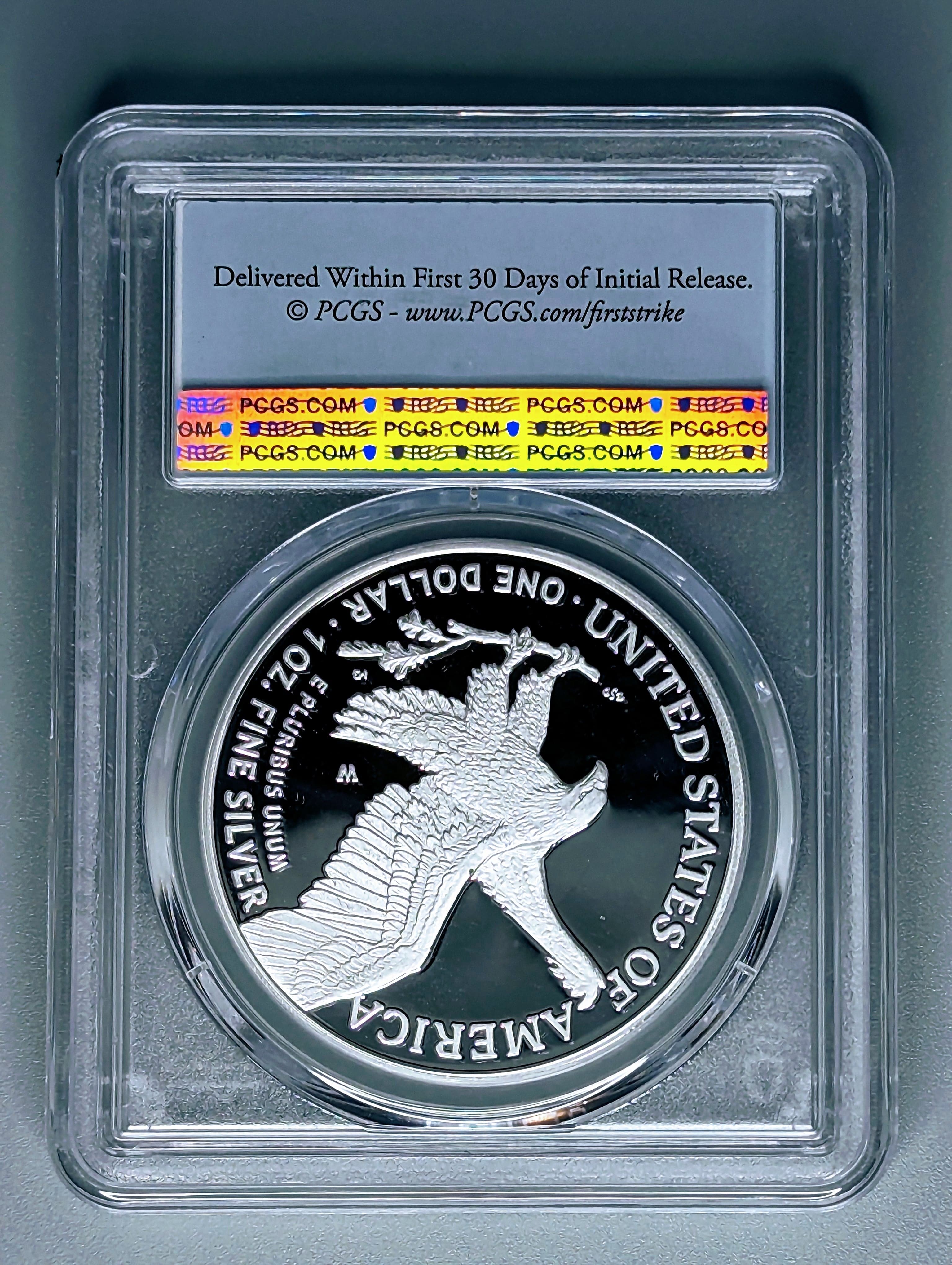 2022-W Silver Eagle Coin $1 - PCGS PR70DCAM — view 5