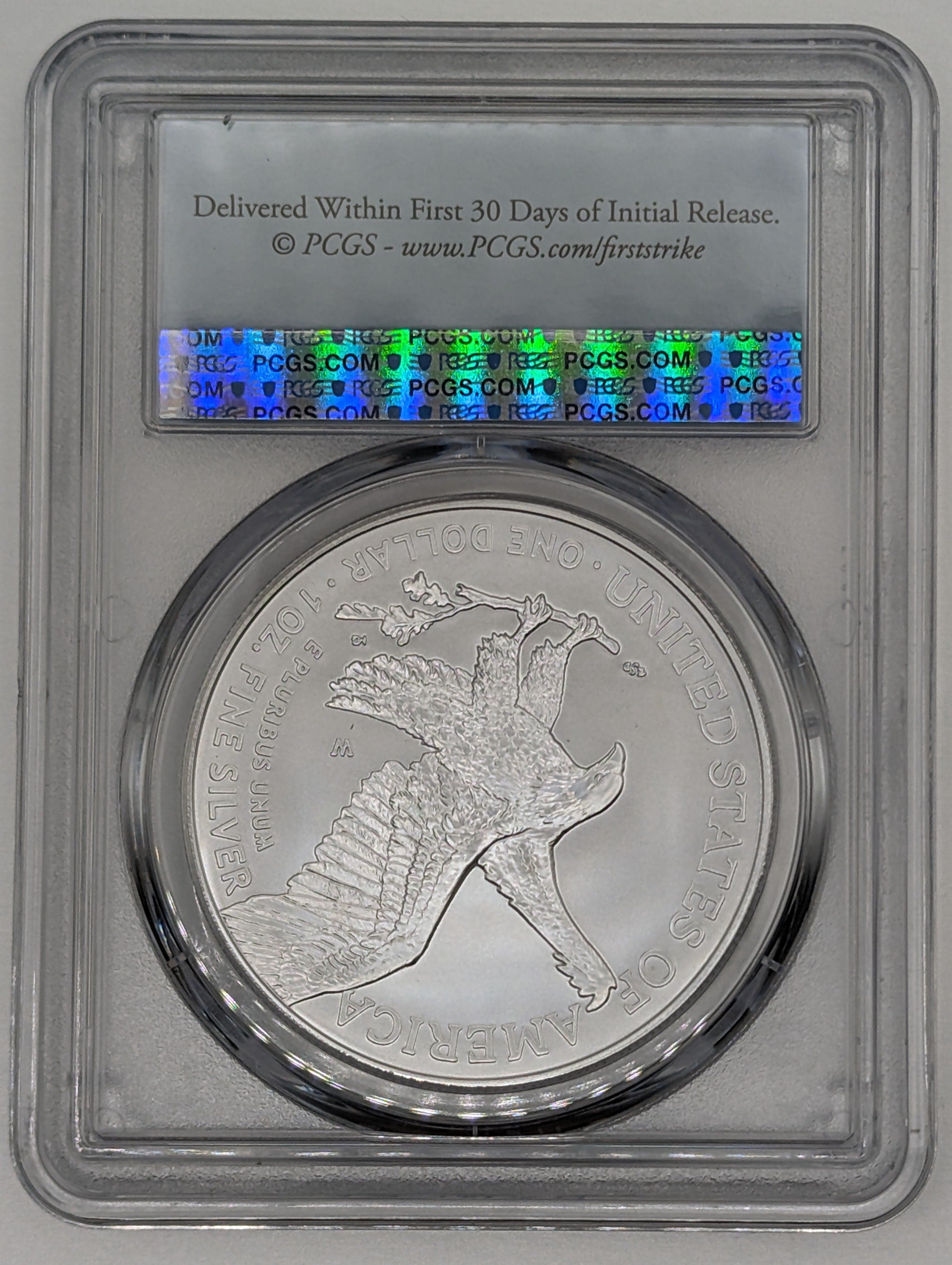 2023-W American Eagle One Ounce Silver - PCGS SP70 — view 5