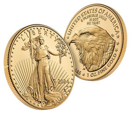 2024-W American Eagle 1 oz Gold Proof Coin – Ungraded | Authentic US Mint Collectible