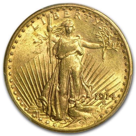 1914-S St. Gaudens $20 Collectible Gold Medallion - MS62 PCGS