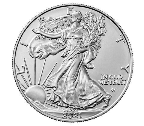 2021-W $1 Burnished American Eagle Silver Proof Coin- SP69 - First Strike