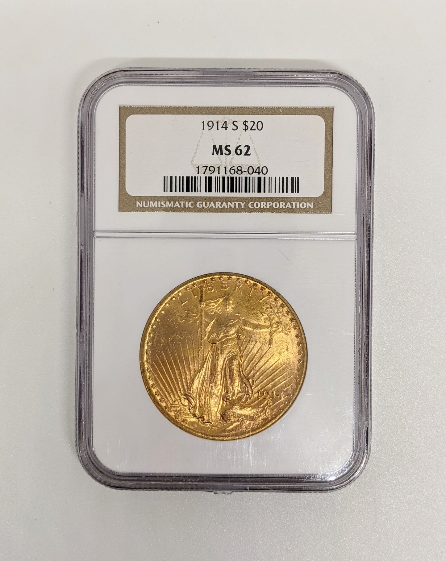 1914-S St. Gaudens $20 Collectible Gold Medallion - MS62 PCGS