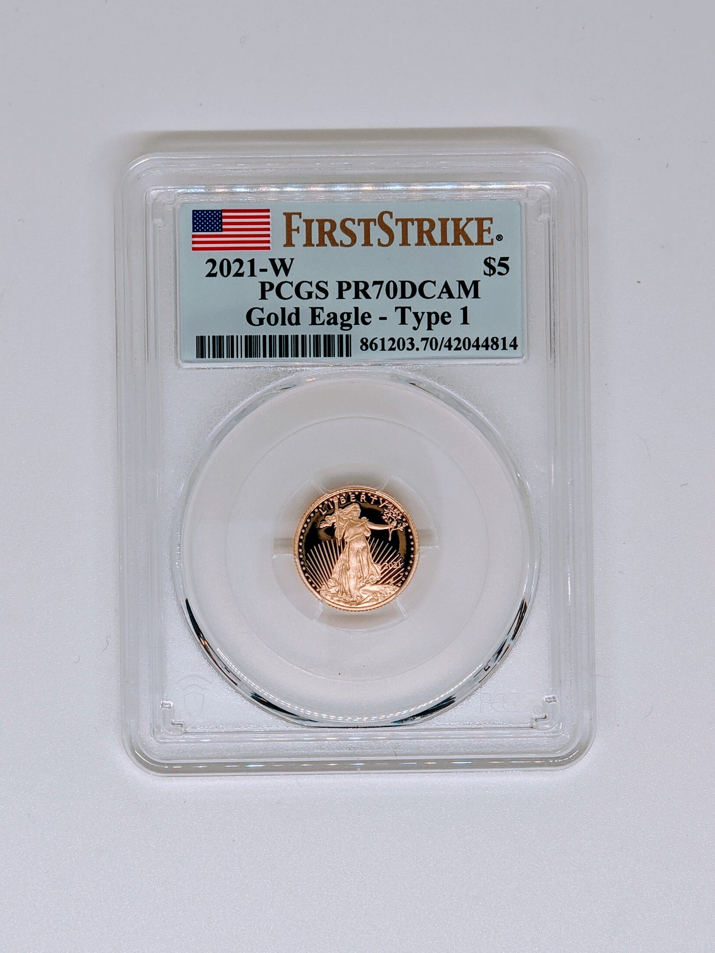 2021 American Eagle One-Tenth Ounce Gold Coin - PR70 PCGS